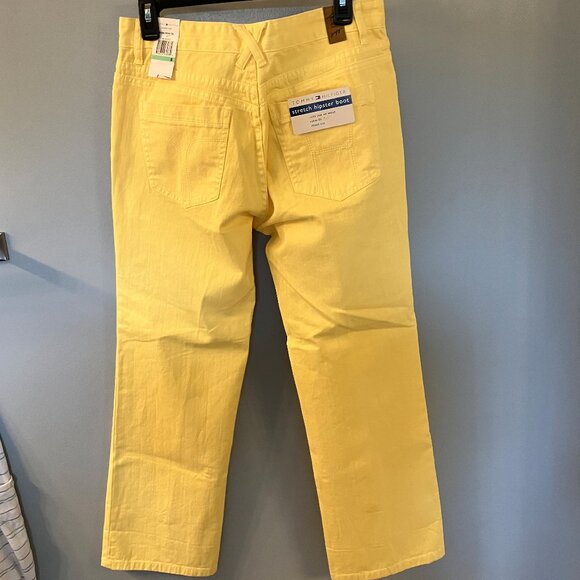 NWT Tommy Hilfiger Stretch Hipster Boot Yellow Size 8 Jeans - Picture 10 of 10